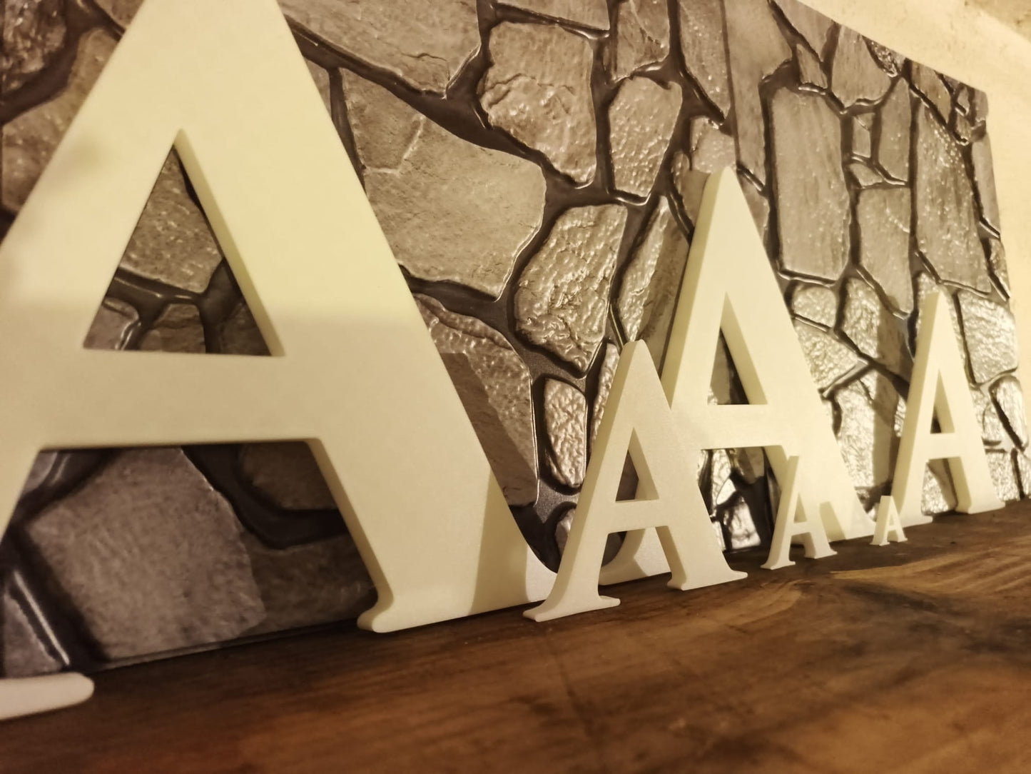 Lettere 3D personalizzate da parete