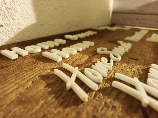 Lettere 3D personalizzate da parete